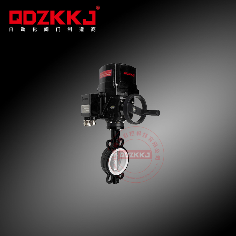 防爆電動四氟對夾蝶閥 QDZK-Q971F-16C